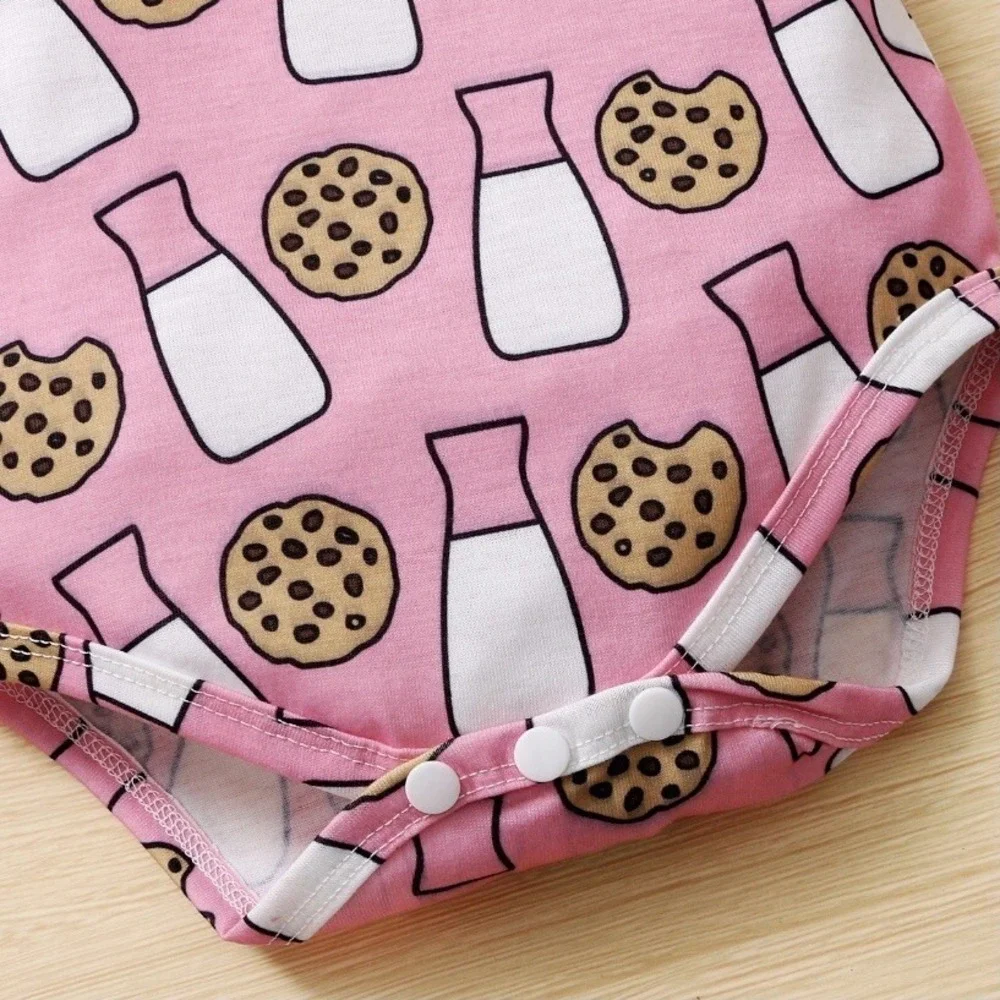 PatPat Girls Set One Piece Hair Tie New with Tags 3-6 Months Milk Cookies Pink